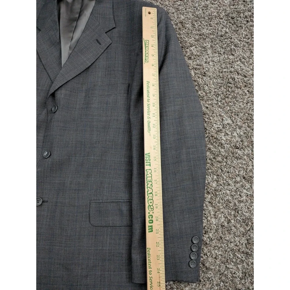 Givara‎ Italy Super 150s Wool Suit 2pc, Gray, 44 Jacket, 35 Pants, 28